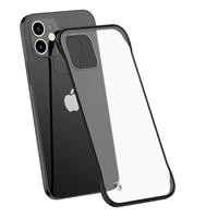 slim frameless phone case for iphone 12 11 pro max 12 mini xs max x xr 8 7 6s plus se 2020 matte translucent pc back cover case