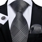 Мода для девочек дизайнерские брендовые туфли с рисунком гусиные лапки мужские галстуки 100% шелковый галстук носовой платок подарочный набор для мужчин Свадебная вечеринка Gravatas DiBanGu
