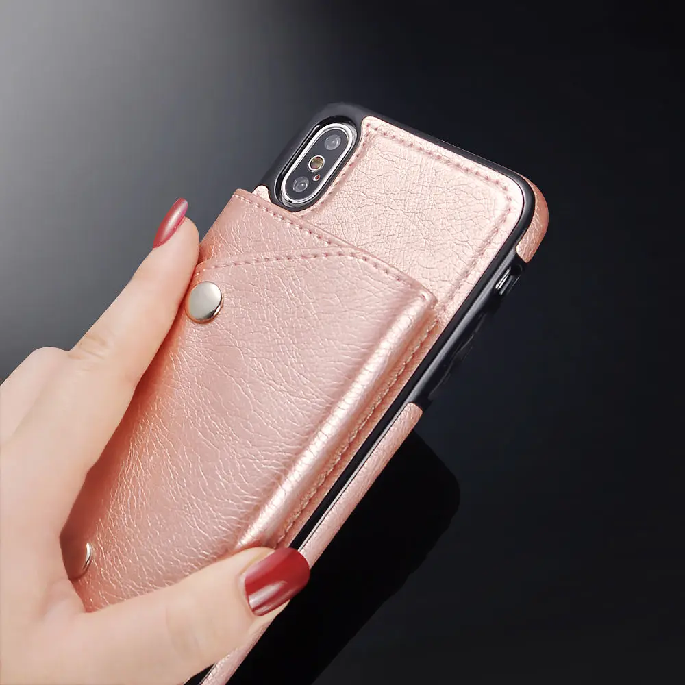 Роскошный кожаный чехол для iphone X, XR, XS, Max, 6, 6s, 7, 8 Plus, кошелек, держатель для карт, защитный чехол для телефона, чехол s, для iphone 7plus
