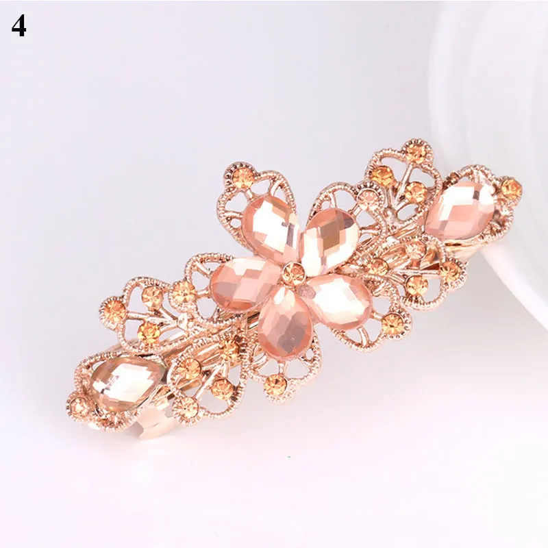 

Fashion Crystal Hairpins For Women Sequin Rose Flower Hair Bows With Clips Rhinestone Hair Barrettes Hair Accessories