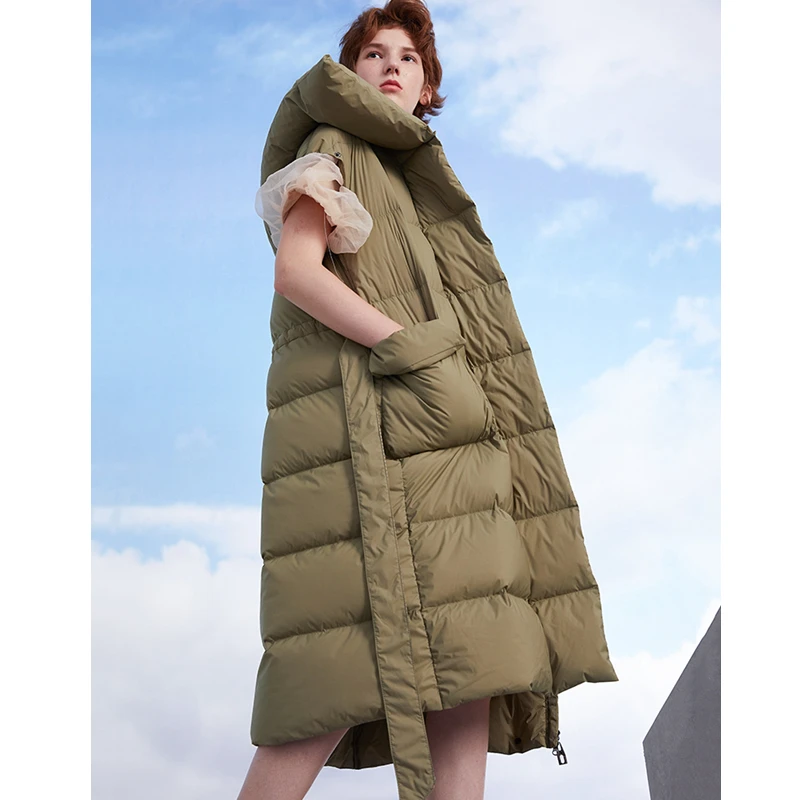 MissFoFo 2019 новинка Модный зимний теплый пуховик женская одежда длинное