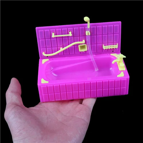 

New arrival Plastic Baths Sprinkler Bathtubs Kylie Bath With Soap Boxes Baby Bath Toys Doll Accessoris 1PCS