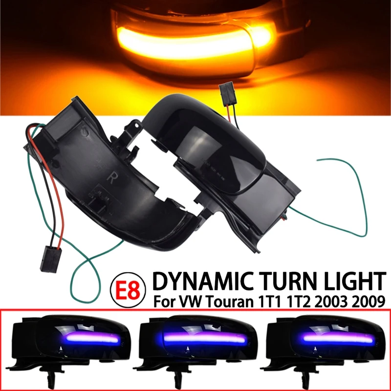 

Car LED Turn Signal Light Dynamic Rearview Mirror Indicator Lamp for Touran 2003-2010