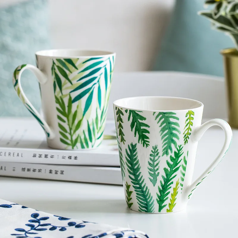 Кофейные кружки для влюбленных лаконичная керамическая Бытовая чашка капучино