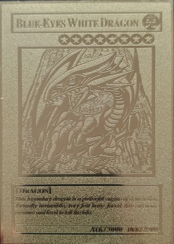 YU GI OH английская версия золотая металлическая карточка зеленый глаз белый дракон черный волшебное Руководство три волшебных Бог коллекция карта детская игрушка подарок