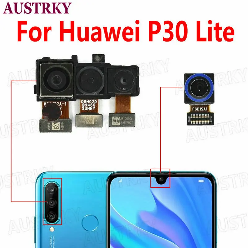

Original Front Rear Back Camera For Huawei P30 Lite P30Lite Main Facing Camera Module Flex Replacement Spare Parts