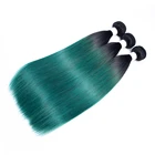 Волосы предварительно окрашенные ed не-Remy плетенные волосы для наращивания человеческие вплетаемые от темно-зеленого цвета волосы Омбре бразильские Staight 31 пряди