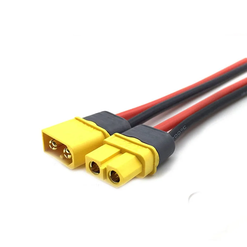AMASS XT60 разъем Женский W/Корпус 10 см кремниевый провод 14AWG+ XT60 разъем мужской W/Корпус 10 см кремниевый провод 14AWG