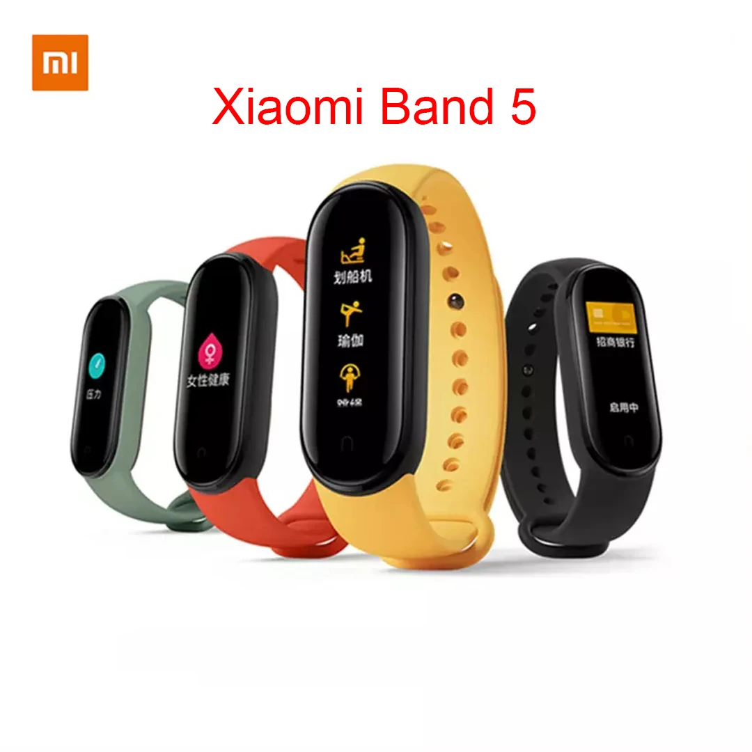 Умный Браслет Xiaomi Mi Band 5 управление голосовым помощником AI пульсометр контроль