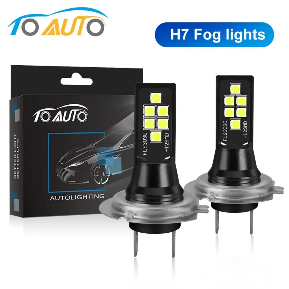 

2pcs H7 LED Fog Light Bulbs Car H7 LED Driving Lamp Auto 12V 6000K White