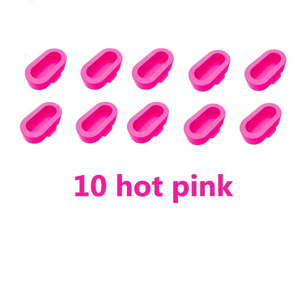 10pcs hot pink Силиконовые Анти пылезащитные вилки зарядное устройство браслет защита порта для Garmin Fenix 5/5S/5X/Instinct/Forerunner 935 аксессуары - Цвет: 10pcs hot pink