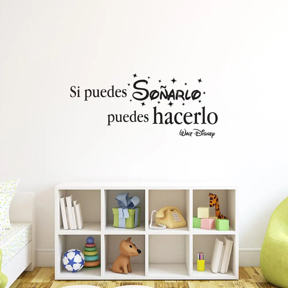 

Kilncc Spanish Decorative Vinyl Wall Sticker Inspirational Quote If You Can Dream It Pvc Lettering Art Decals