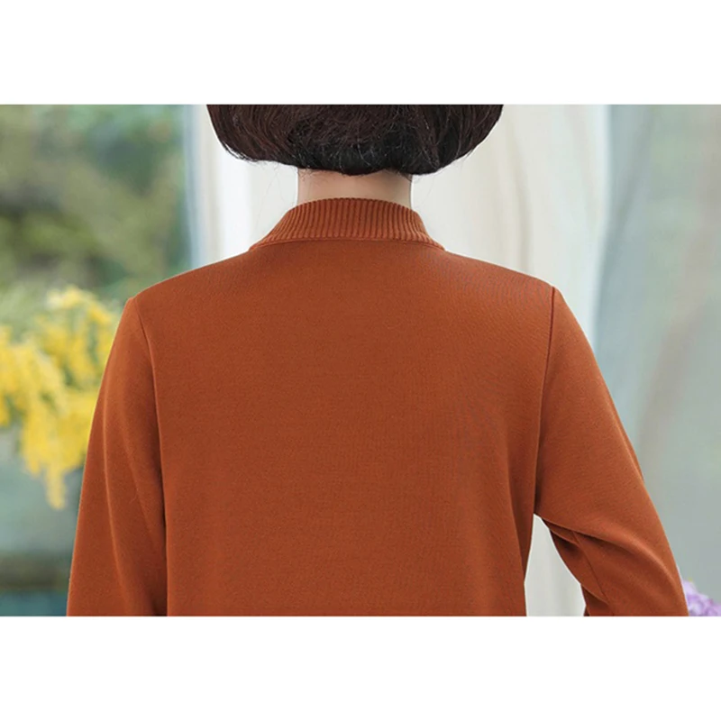 Женский Толстый Пуловер размера плюс для женщин среднего и пожилого возраста