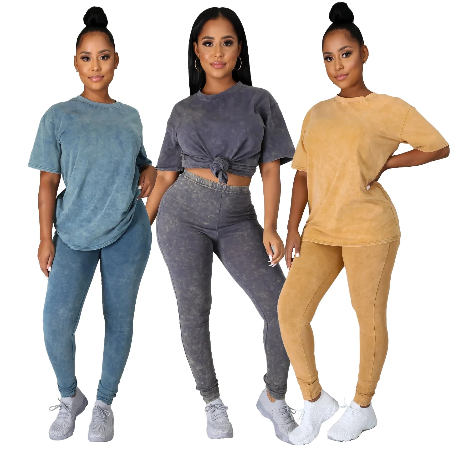 

European and American Leisure Fashion Sports Set Two-Piece Set