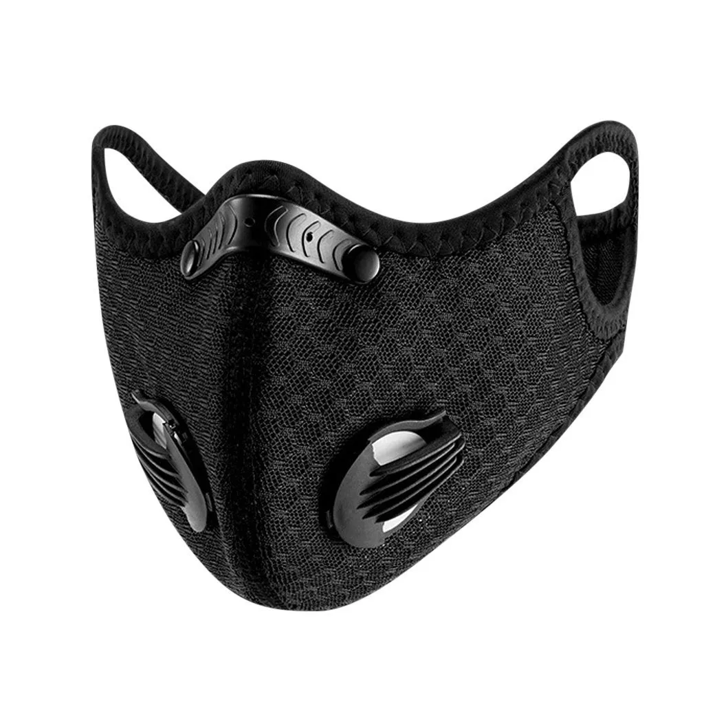 

Male & Female 4pcs activated carbon outdoor cycling masks + 12 filters Reusable Dustproof Respirator Protection Masks Drop Ship