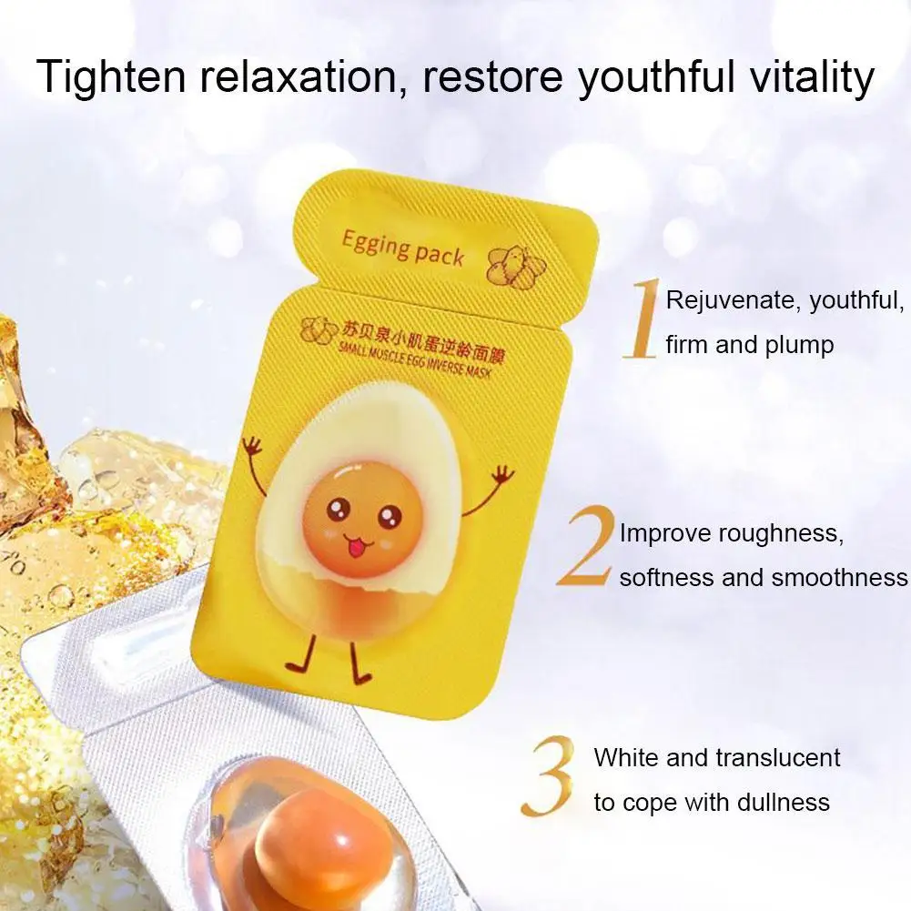 

1/7pcs Small Egg Mask Moisturizing Firming Brightening Whitening Skin Care Mask Egg Firming Skin Mud Apply Mask Sleeping P8J9