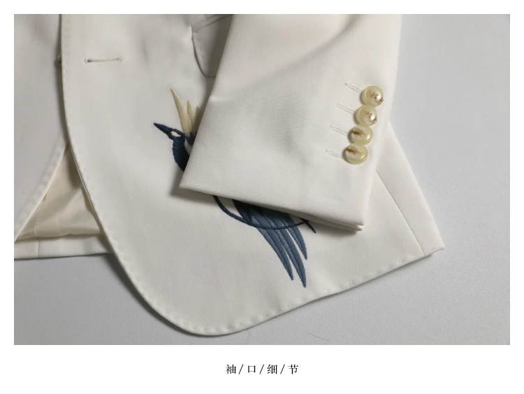 Свадебный Цветочный мужской костюм платье блейзер с вышивкой куртка Мужской