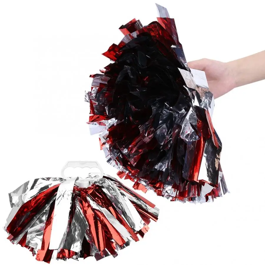 2 цвета прочные помпоны для Черлидинга танцевальной вечеринки школы спортивных