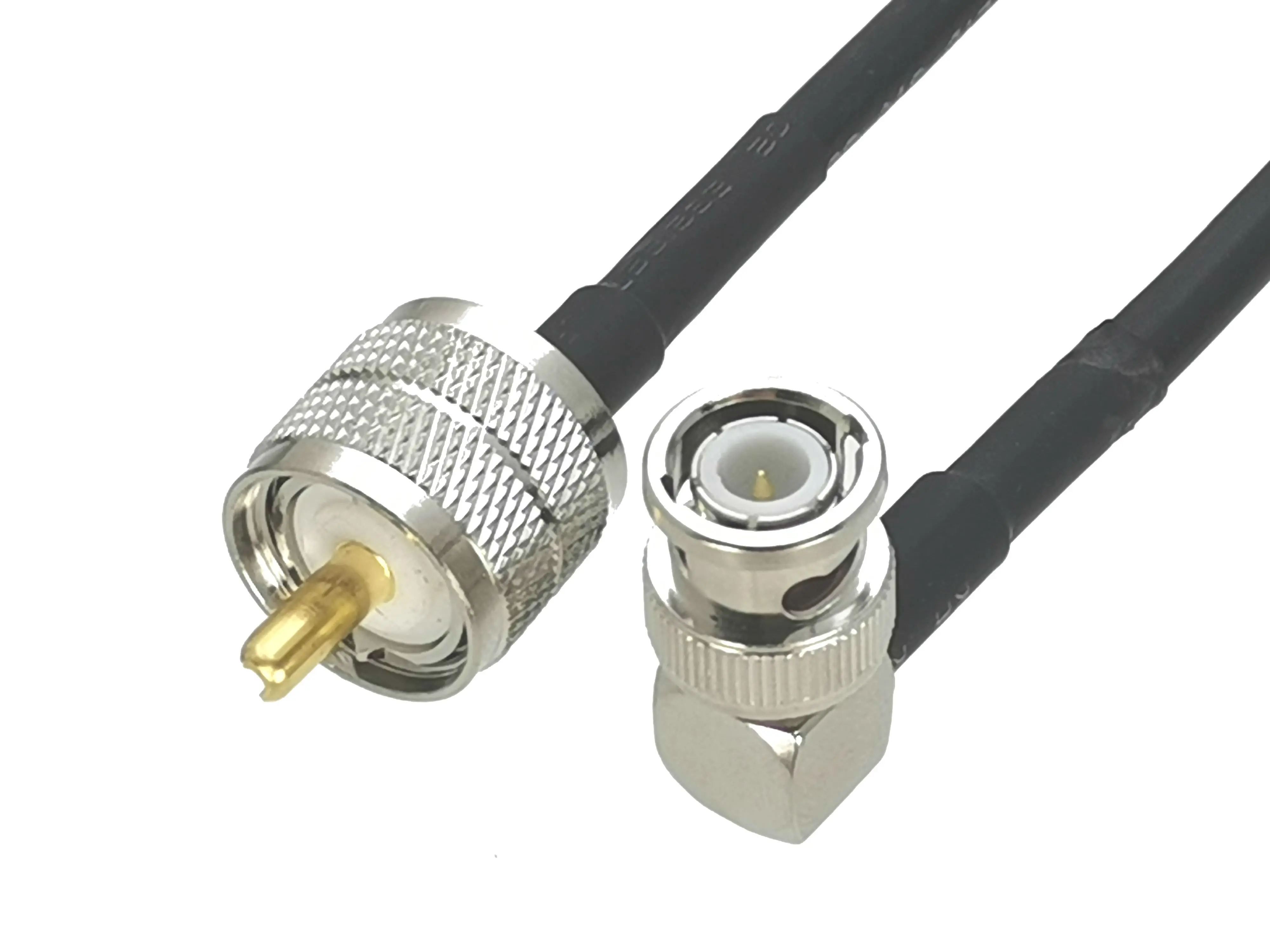 1 шт. RG58 UHF PL259 штекер к BNC Штекерный прямоугольный разъем RF Коаксиальная зерна для