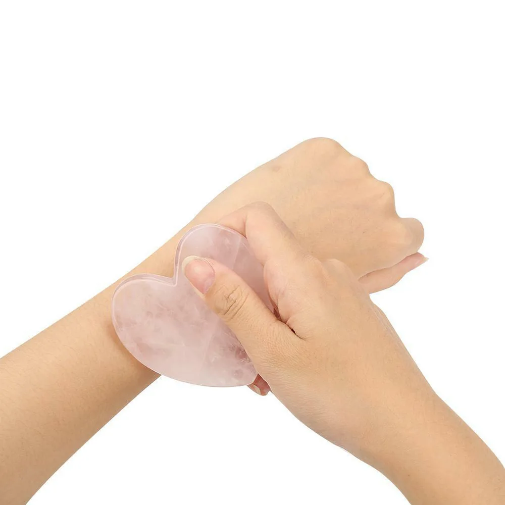 

Heart-shape Natural Aventurine Jade Stone Guasha Massage Tool SPA Therapy Massager Scraping Board Antistress Body