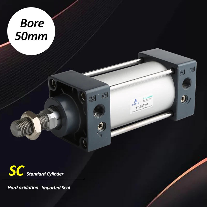 

Pneumatic Cylinder Air Cylinders SC 50mm Bore Double Acting SC50-50 SC50-100 SC50-150 SC50-200 SC50-250 SC50-300