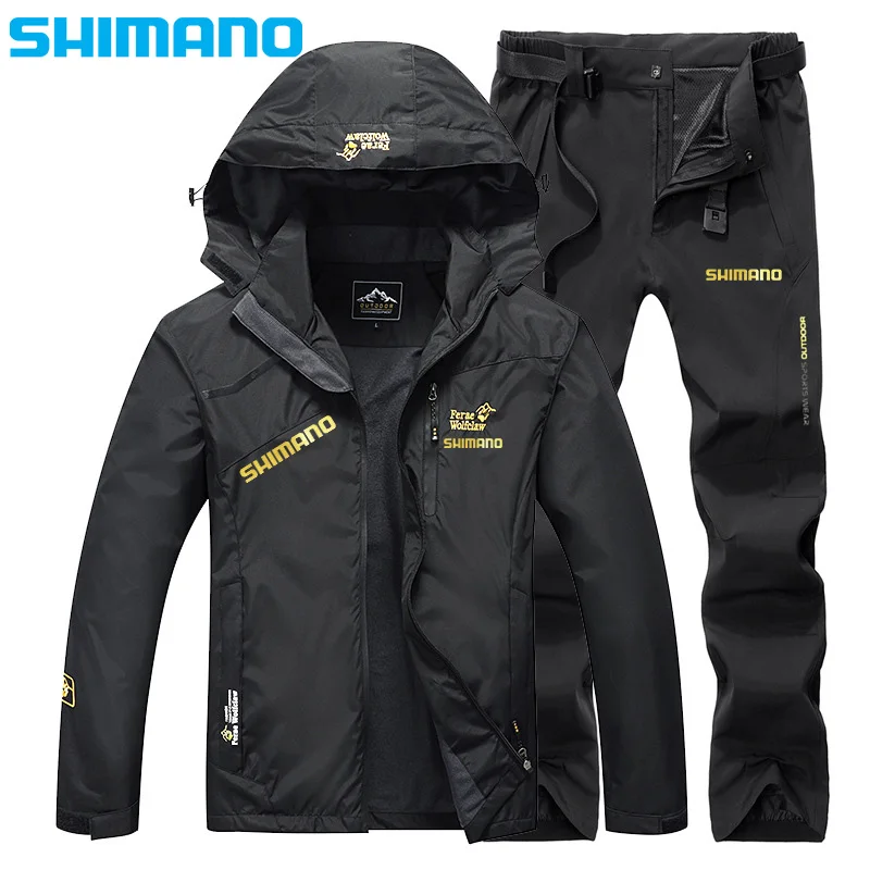 

Одежда для рыбалки Shimano, водонепроницаемый костюм для рыбалки, куртка, ветрозащитные теплые плотные брюки, рубашка для рыбалки, спортивная о...