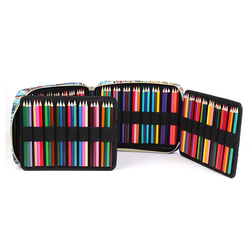 

Creative Cartoon Animal 150 Holes Pencil Case Large Capacity Multifunctional Colored Pencils Bag Box Art Drawing Stationery