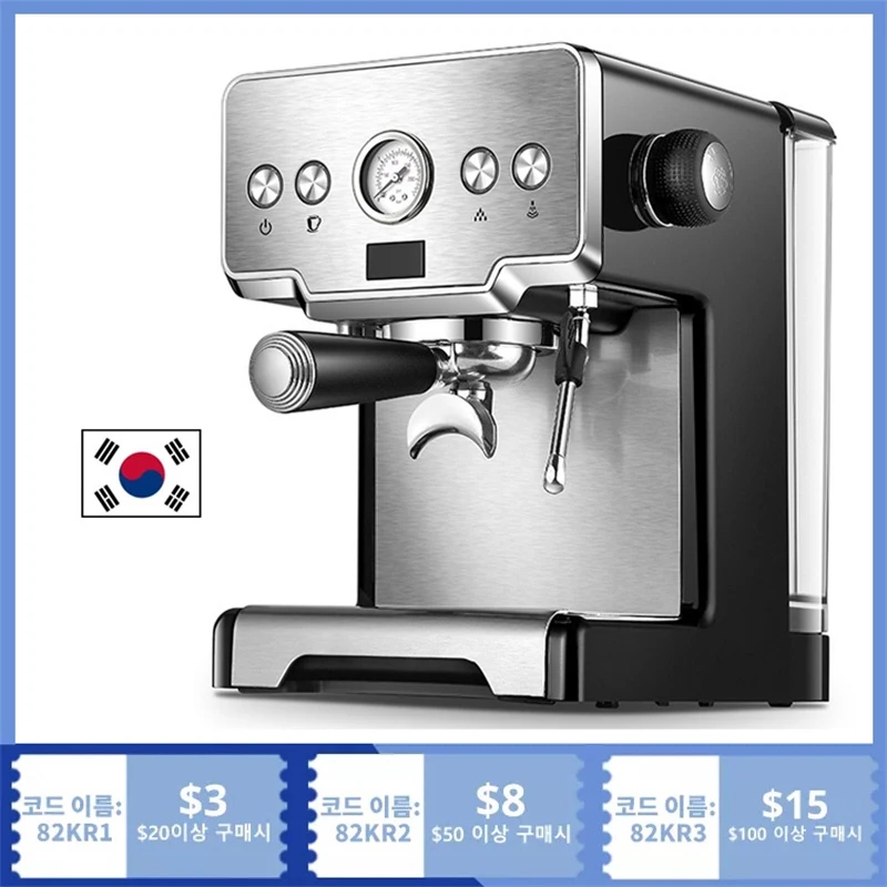 

CRM3605 Coffee Machine Home 15bar Coffee Maker Espresso Maker Semi-Automatic Pump Type Cappuccino Commercial Milk Bubble Maker