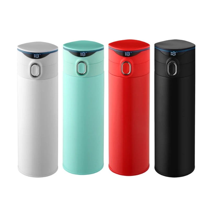 

W3JA Portable Insulated Bottle Tea Infuser Bottle Coffee Thermos Touch Screen Water Cup Stay Hot/Cold Bottle With Safety Lock