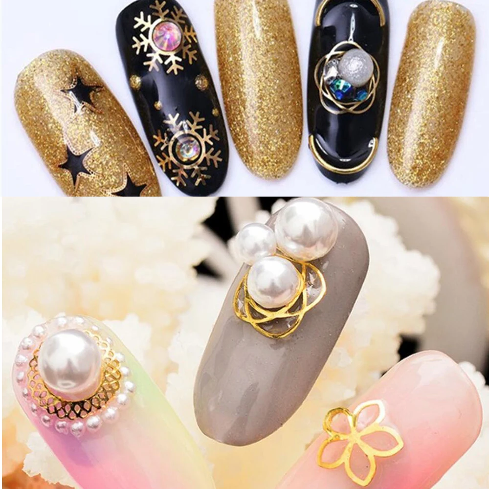 Bittb смешанные Стразы для ногтей Золотая Луна Звезда нерегулярные бусы шпильки