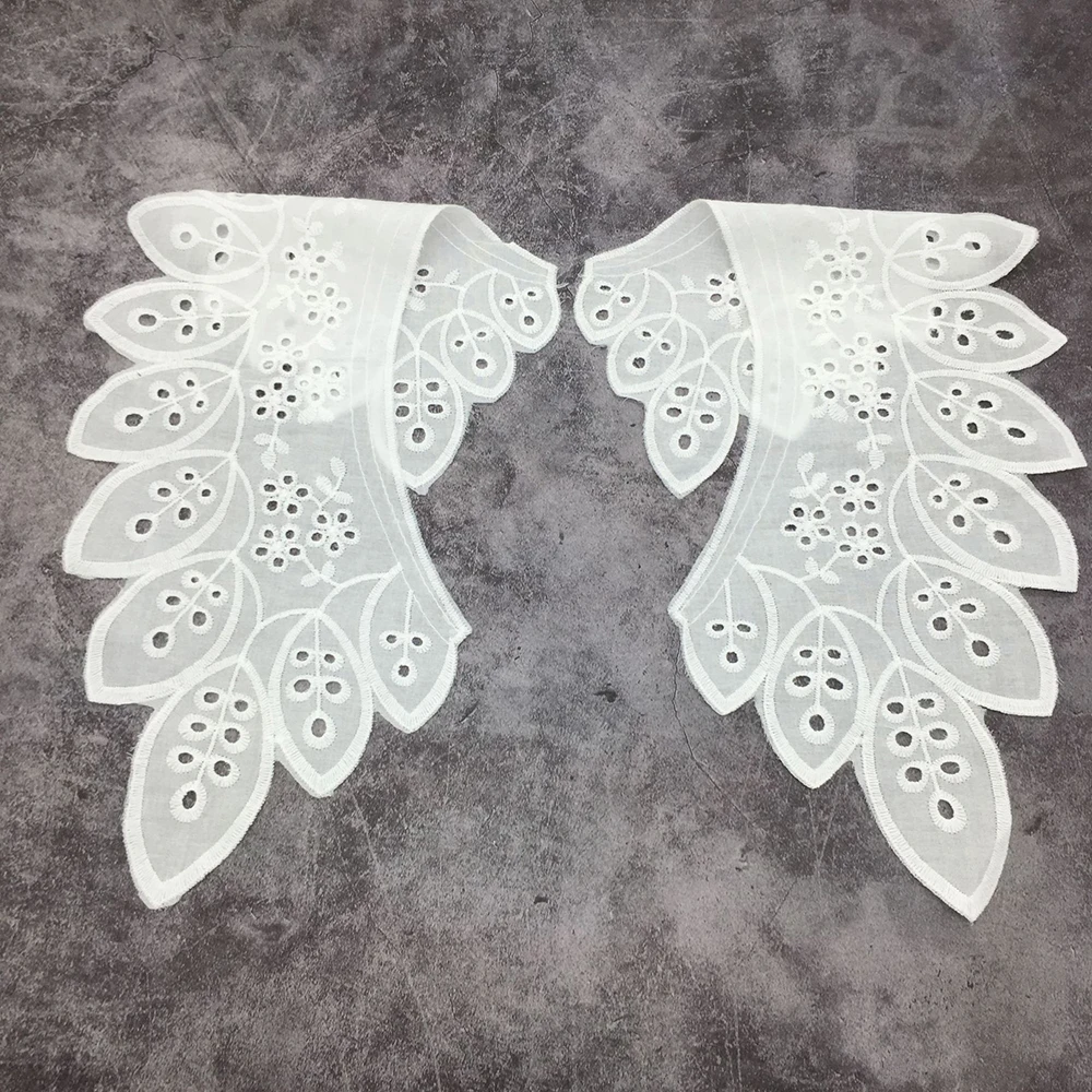 Сделай Сам воротник с крыльями ангела хлопковый вышитый отверстиями