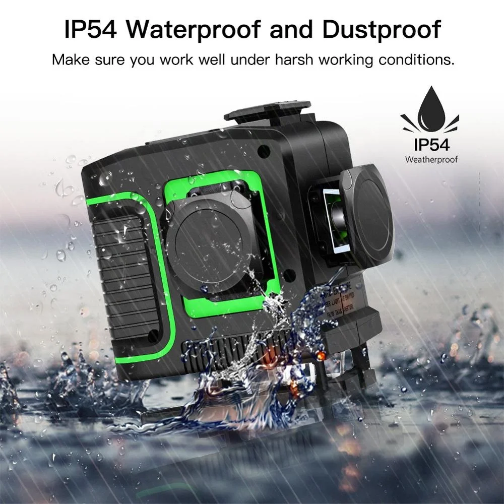 Китай дешевый 360 градусов перекрестный вращающийся зеленый луч 12 линий 3D