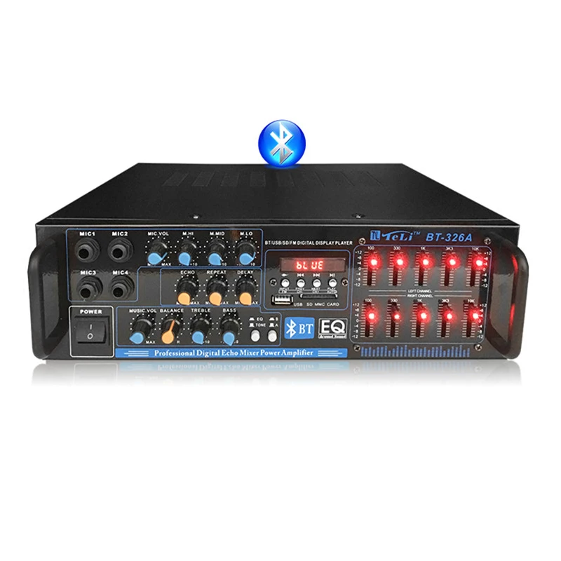 Усилитель Hi Fi высокой мощности 2 0 каналов профессиональный кардридер пульт