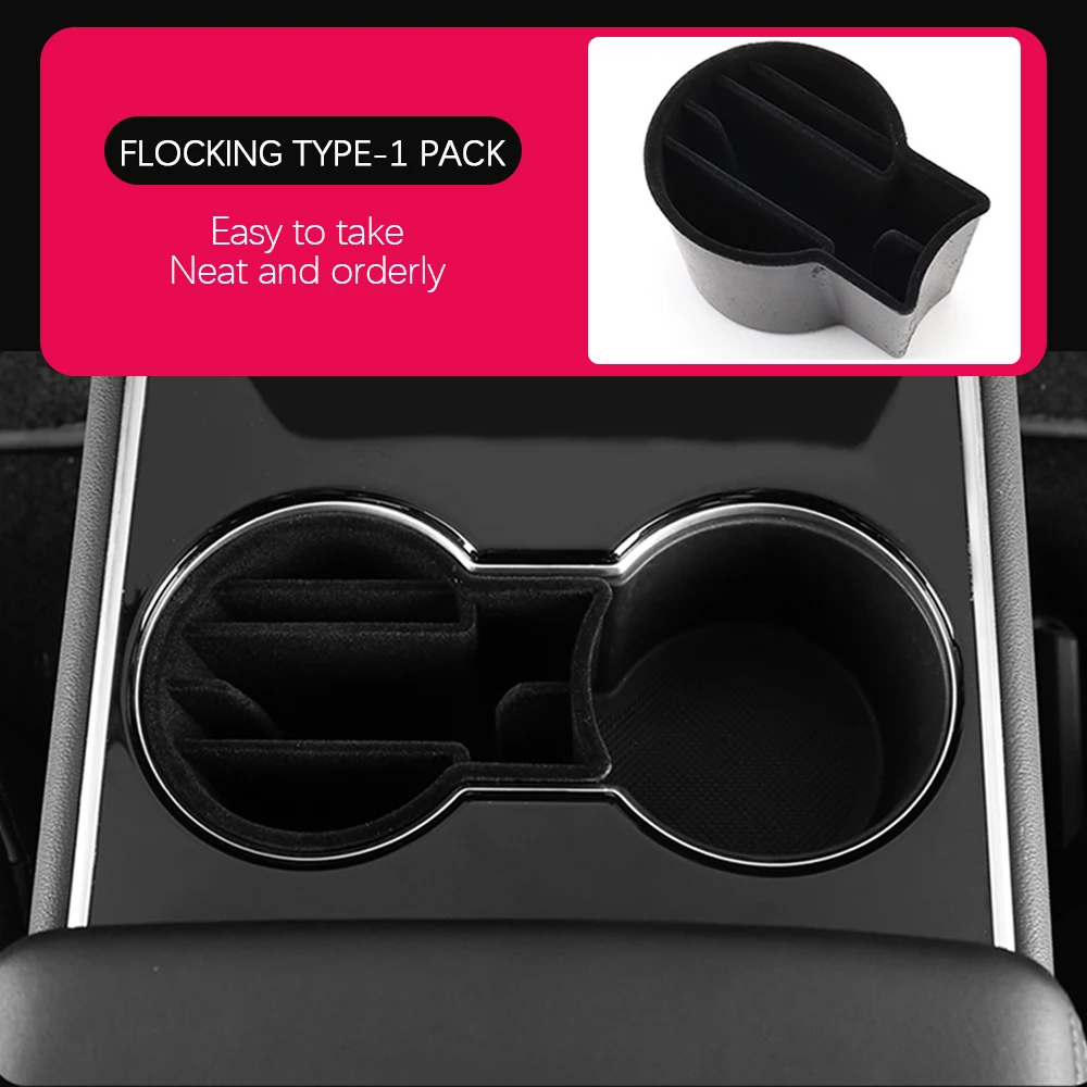 

For Tesla Model 3 /Y 2021Cup Storage Slot Card Slot Mobile Phone Cigarette Storage Center Control Decorative Accessories