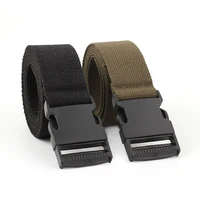 army style automatic buckle combat tactical belt high quality nylon canvas waist strap outdoor hunting training waistband unisex