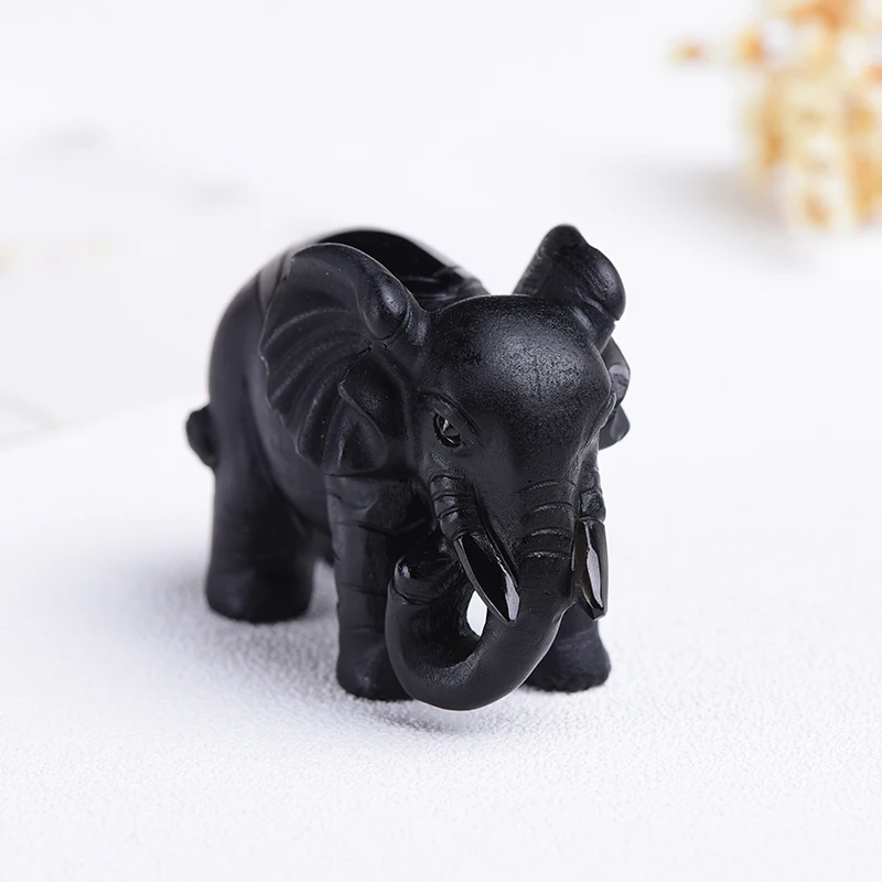 1 шт. натуральный обсидиан слон минеральный образец кристалла ремесла дома