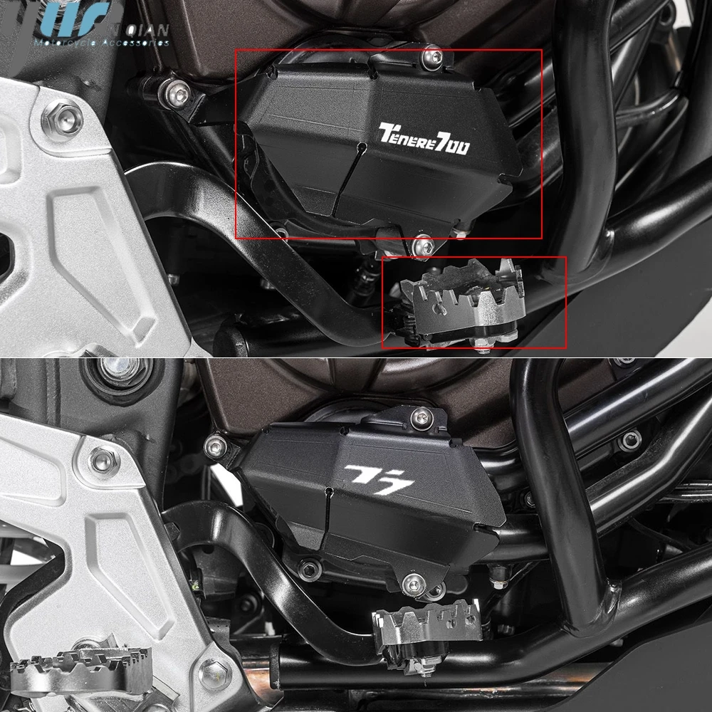 

T7 Clutch Protector Lgnition Guard Water Pump Cover black For YAMAHA XTZ700 Tenere XT700Z TENERE 700 T7 TENERE700 2019 2020 2021