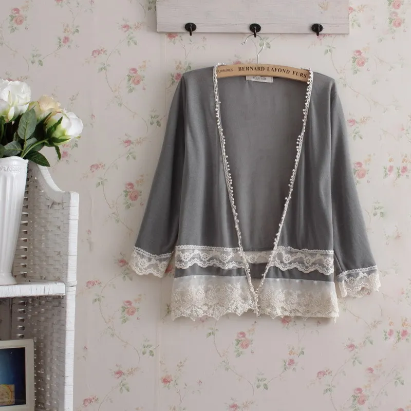 

floral kimono cardigan crochet cropped renda blusas mujer lolita vintage hippie boho women top quimono tunic vetement femme lace