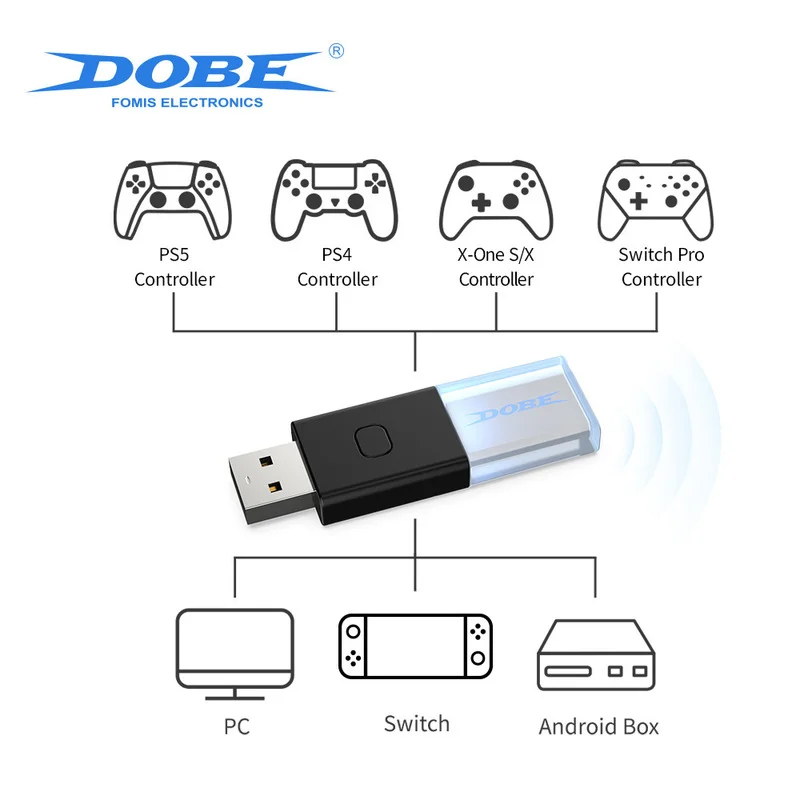 New USB Wireless 5.0 Bluetooth-compatible Adapter Receiver for Switch/Switch pro /PS4/PS5/Xbox one /S/X/PC/Android box Converter |