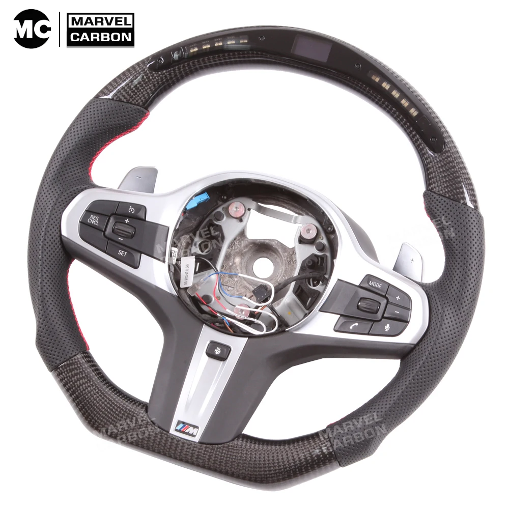 

Customized Led Steering Wheel G30 Carbon Fiber For 7 series /X5/G38/ G15/F40/G20/G30/G01/G11/G05
