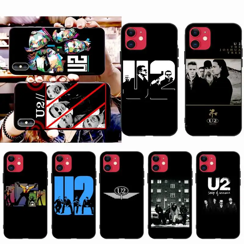 

YJZFDYRM bono U2 Band Phone Case for iPhone 11 pro XS MAX 8 7 6 6S Plus X 5S SE 2020 XR case