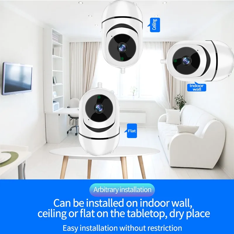 

EC80-V13 HD 1080P WIFI Wireless Network Camera Home Surveillance Motion Camera Indoor Security Cam Built In Microphone & Speaker