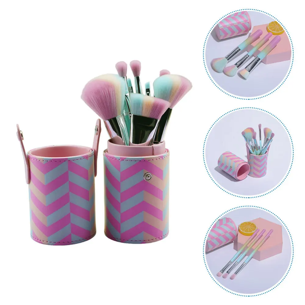 

10Pcs Multipurpose Makeup Brushes Cosmetics Brush with Storage Bucket for