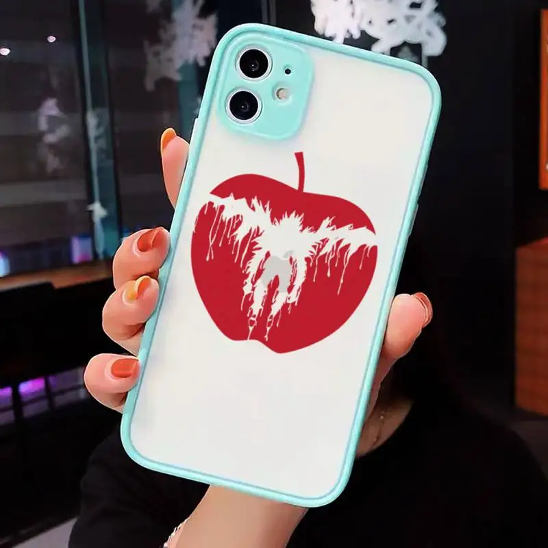 

Death Note Ryuk kira Phone Cases Matte transparent For blue iPhone 12 Mini 11 Pro XR XS Max 7 8 Plus X Back Cover
