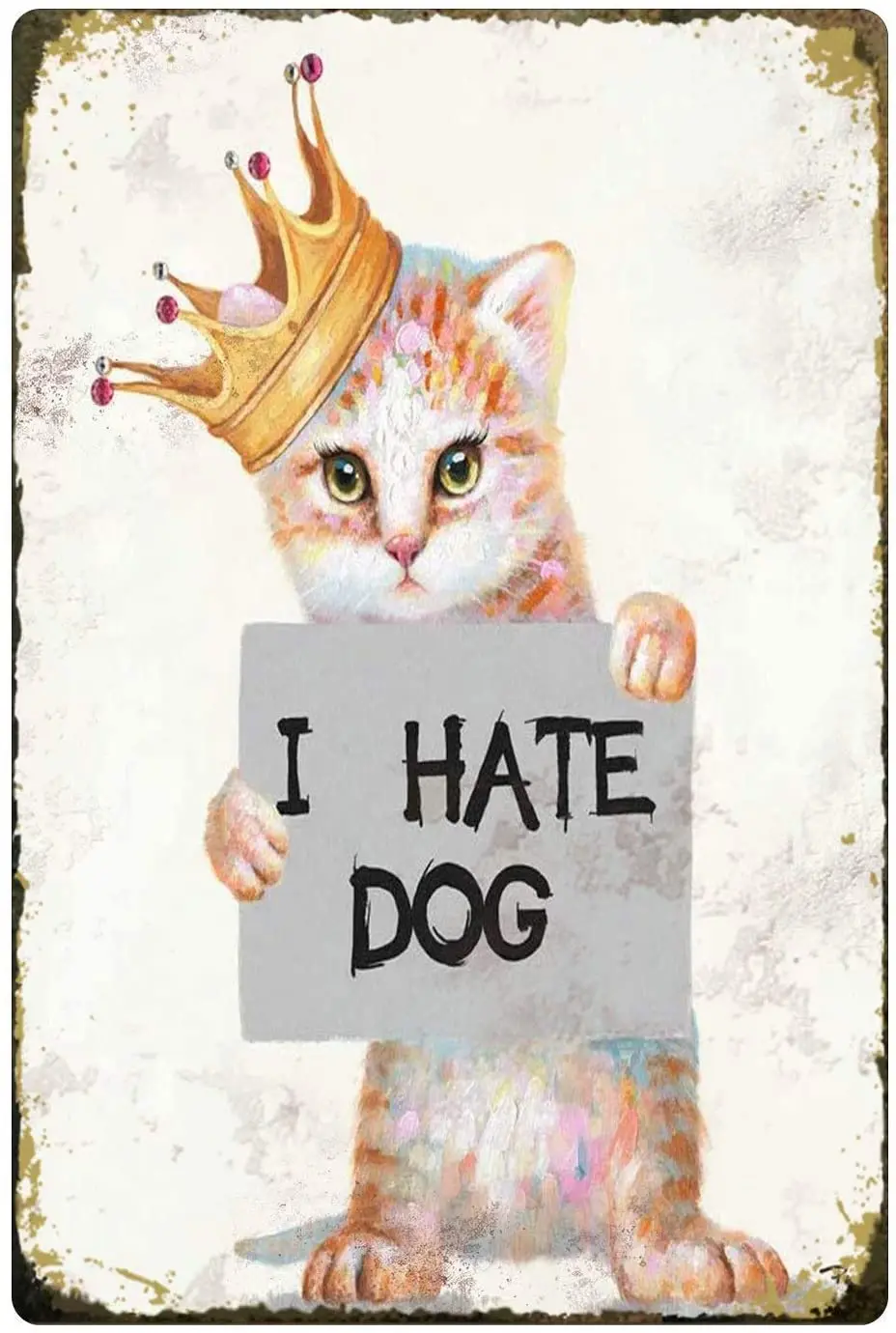 

Retro Metal Tin Sign, Cat Reading Book Metal Tin Sign Metal Tin Sign Wall Decoration/Bar, Restaurant, Cafe,Living Room, Bedroom