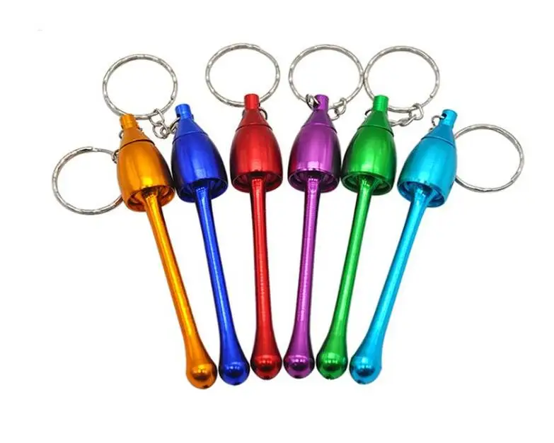 

Hot Pipe glass water Aluminum Alloy Keychain mushroom Tobacco pipe metal pipes accessories keychain