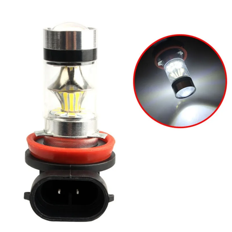 

2Pcs H8/H11 LED Car Fog Light 12V 100W 3030 20SMD Automobile Front Bulb Fog Lamp Driving Light 1800lm Universal