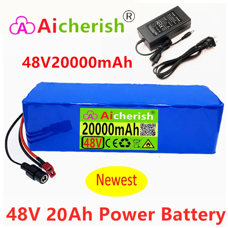 

18650 Lithium Ion Battery 48V 20Ah 1000W 13S3P Li-Ion Battery Pack For Electric Bicycle E-fiets Scooter With BMS+ 54.6v Charger