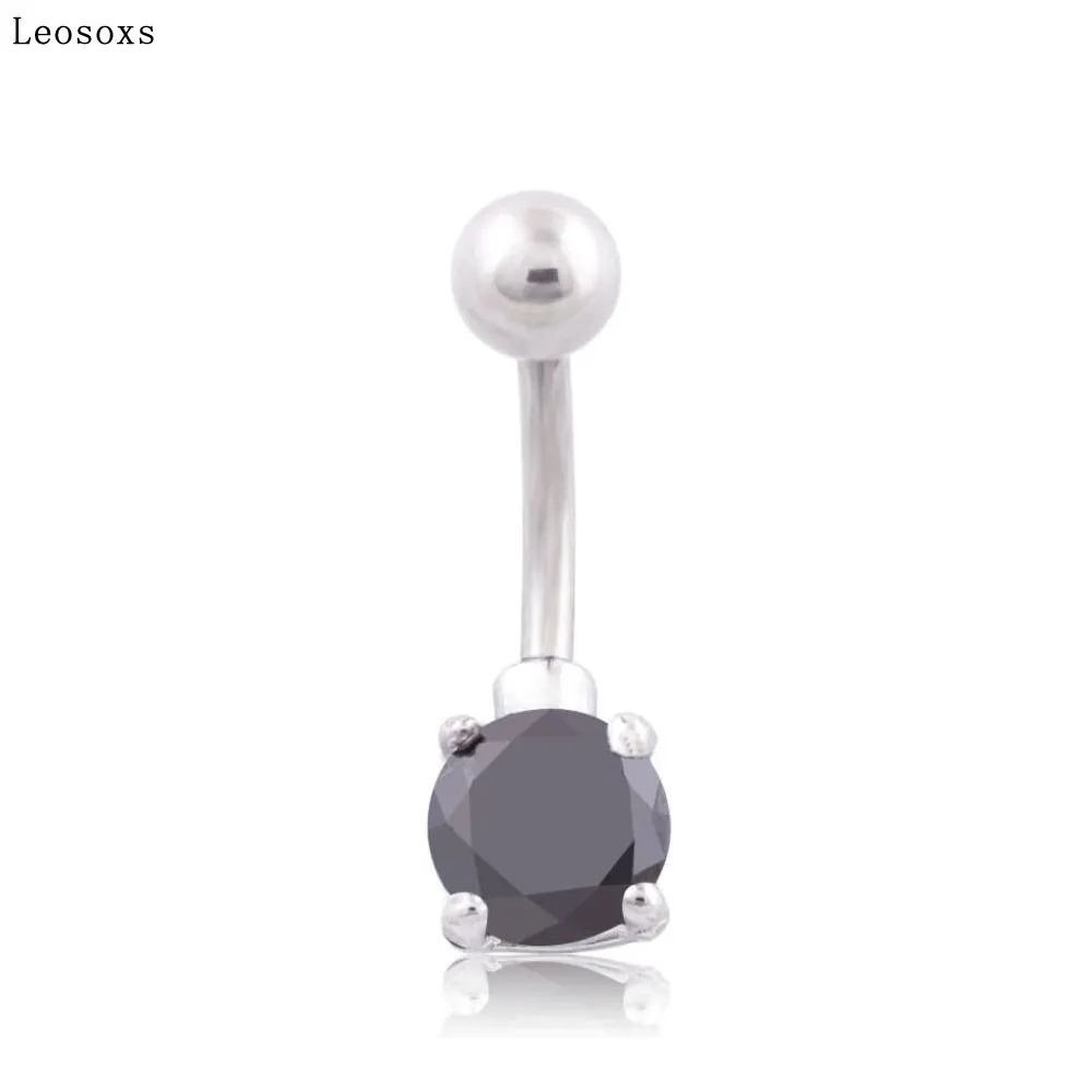 

Leosoxs 1piece New high-end trend Baimei ladies umbilical ring short thick needle belly rings