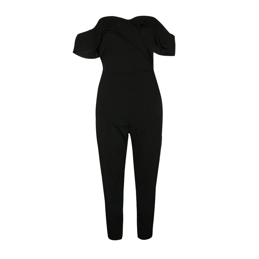 

DICLOUD Sexy Strapless Jumpsuit Women 2019 Fashion Black Summer Jumpsuit Female Elegant Overalls Leisure Playsuit